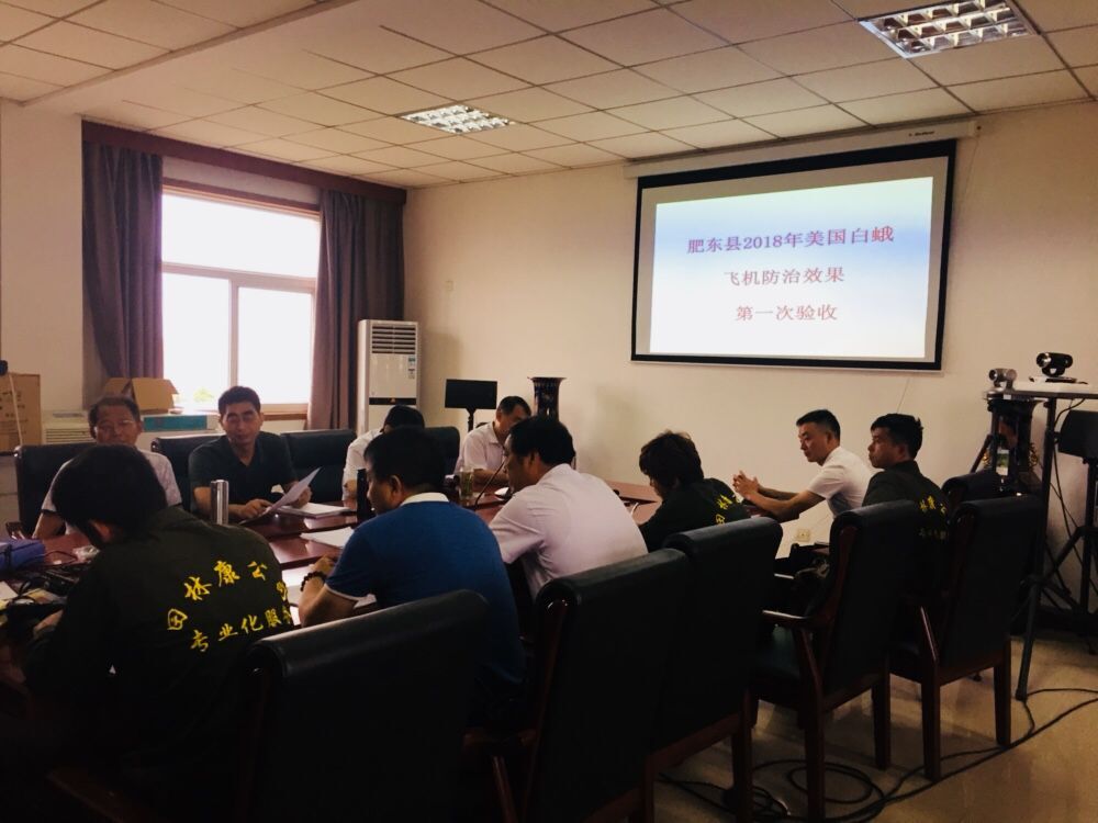 公司加入肥东2018飞防项目第一次验收